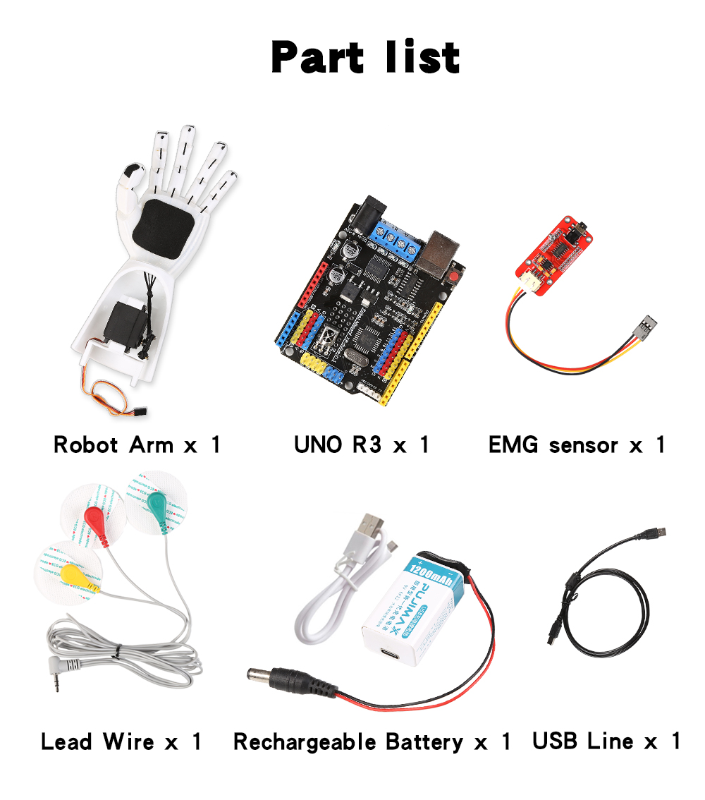 Capteur EMG bras robotique cap - Arduino Robot avis et prix