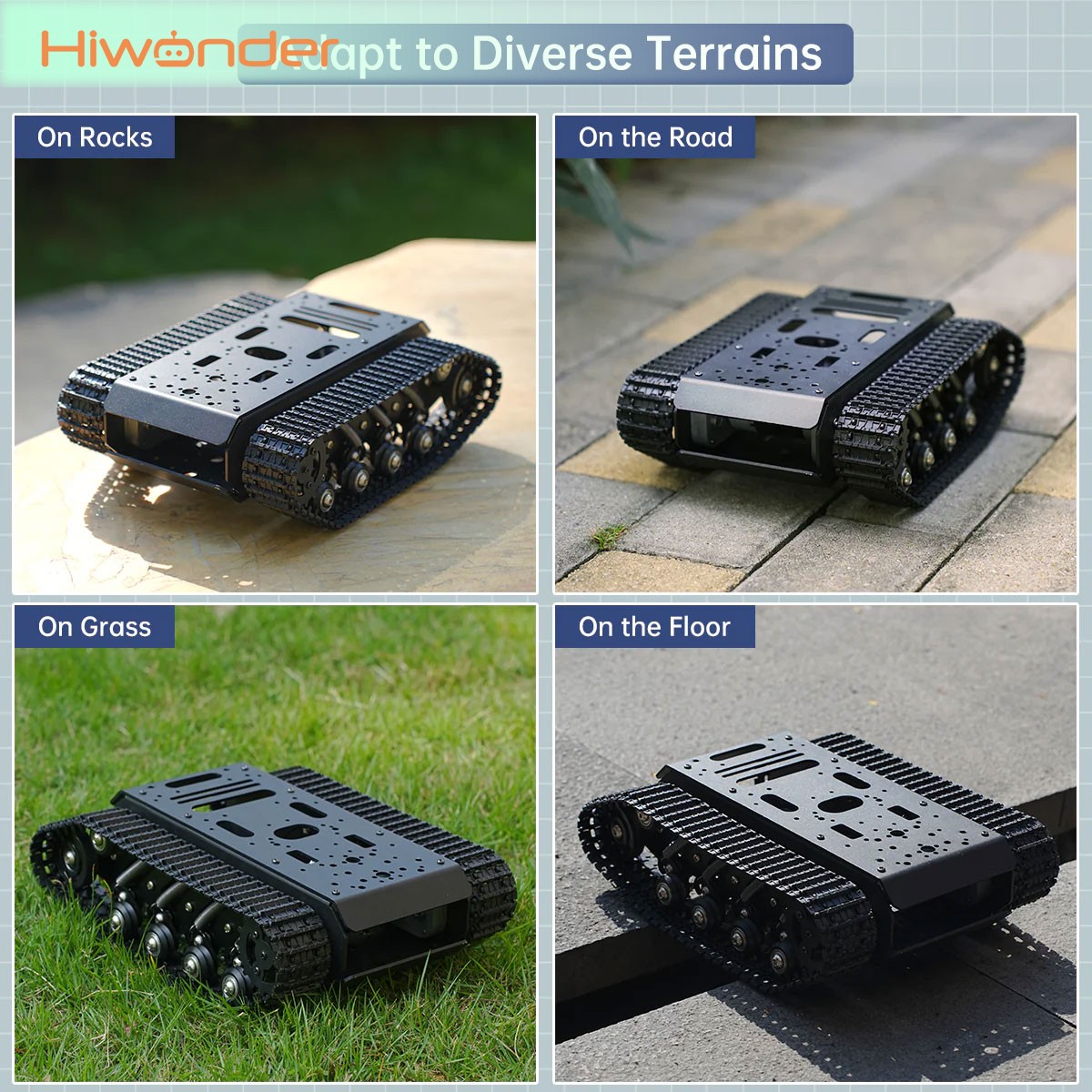Châssis de robot chenillé Hiwo - Tracked Robot Chassis avis et prix